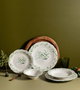 Hermia Olivessa Fulya Juego de Cena de 24 Piezas Blanco y Verde